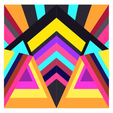 Kaynak için vektör renkli geometrik ve eğri arkaplan deseni