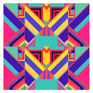 Kaynak için vektör renkli geometrik ve eğri arkaplan deseni