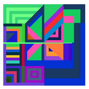 Kaynak için vektör renkli geometrik ve eğri arkaplan deseni