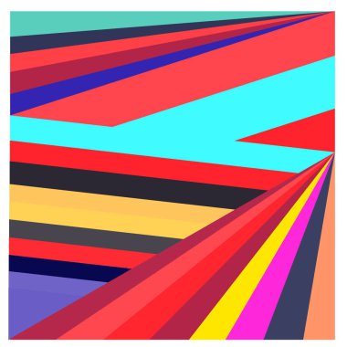 Kaynak için vektör renkli geometrik ve eğri arkaplan deseni