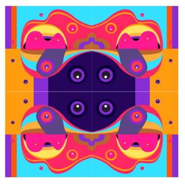 Kaynak için vektör renkli geometrik ve eğri arkaplan deseni
