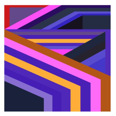 Kaynak için vektör renkli geometrik ve eğri arkaplan deseni