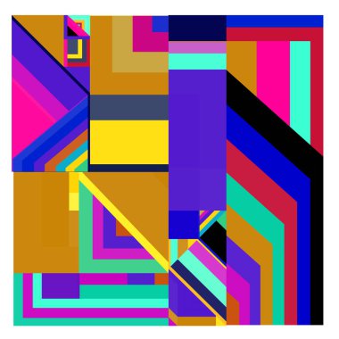 Kaynak için vektör renkli geometrik ve eğri arkaplan deseni