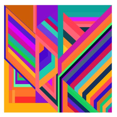 Kaynak için vektör renkli geometrik ve eğri arkaplan deseni