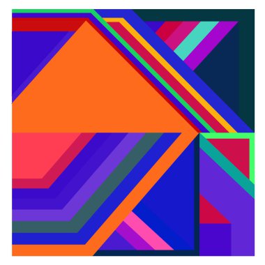 Kaynak için vektör renkli geometrik ve eğri arkaplan deseni