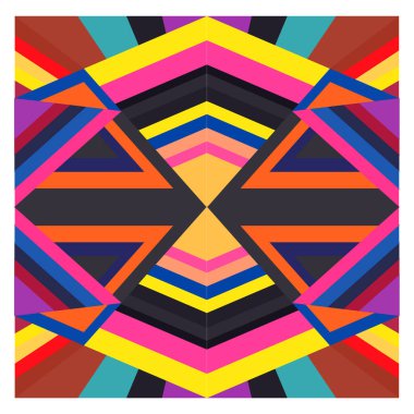 Kaynak için vektör renkli geometrik ve eğri arkaplan deseni