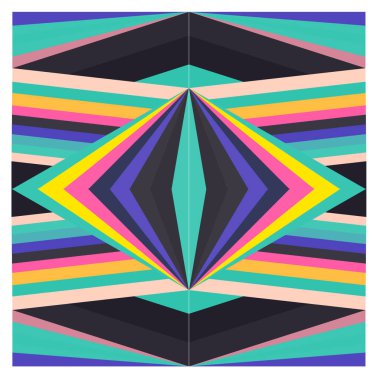 Kaynak için vektör renkli geometrik ve eğri arkaplan deseni