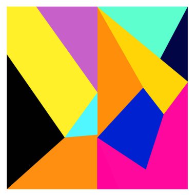 Kaynak için vektör renkli geometrik ve eğri arkaplan deseni