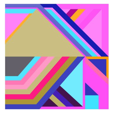 Kaynak için vektör renkli geometrik ve eğri arkaplan deseni