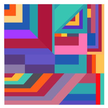 Kaynak için vektör renkli geometrik ve eğri arkaplan deseni