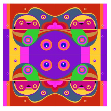 Kaynak için vektör renkli geometrik ve eğri arkaplan deseni