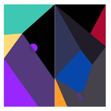 Kaynak için vektör renkli geometrik ve eğri arkaplan deseni