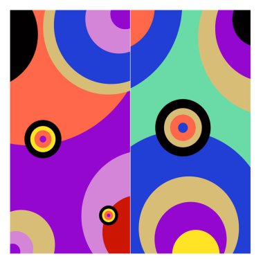 Kaynak için vektör renkli geometrik ve eğri arkaplan deseni