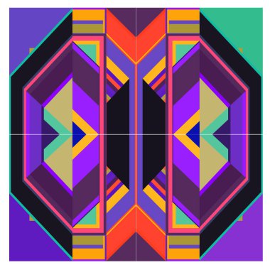 Kaynak için vektör renkli geometrik ve eğri arkaplan deseni