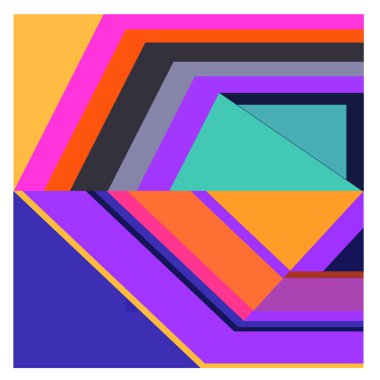 Kaynak için vektör renkli geometrik ve eğri arkaplan deseni