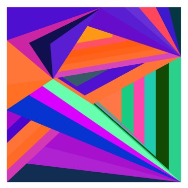 Kaynak için vektör renkli geometrik ve eğri arkaplan deseni