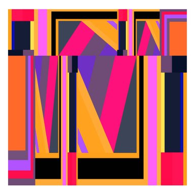 Kaynak için vektör renkli geometrik ve eğri arkaplan deseni