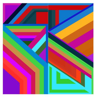 Kaynak için vektör renkli geometrik ve eğri arkaplan deseni