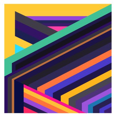 Kaynak için vektör renkli geometrik ve eğri arkaplan deseni