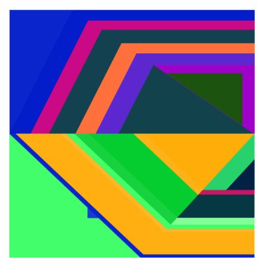 Kaynak için vektör renkli geometrik ve eğri arkaplan deseni