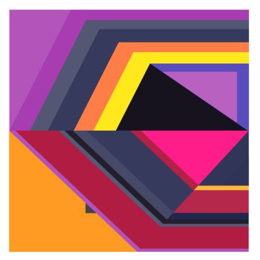 Kaynak için vektör renkli geometrik ve eğri arkaplan deseni