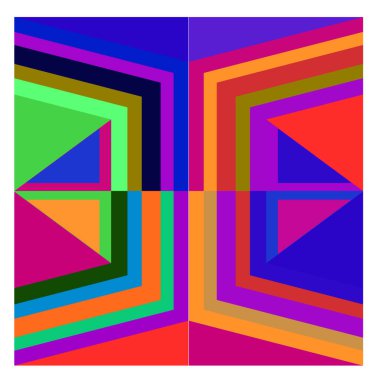 Kaynak için vektör renkli geometrik ve eğri arkaplan deseni