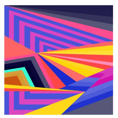 Kaynak için vektör renkli geometrik ve eğri arkaplan deseni