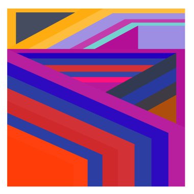 Kaynak için vektör renkli geometrik ve eğri arkaplan deseni