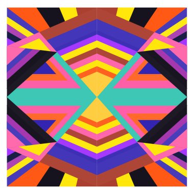 Kaynak için vektör renkli geometrik ve eğri arkaplan deseni