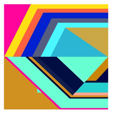 Kaynak için vektör renkli geometrik ve eğri arkaplan deseni