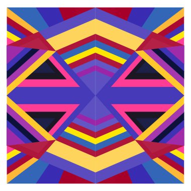 Kaynak için vektör renkli geometrik ve eğri arkaplan deseni