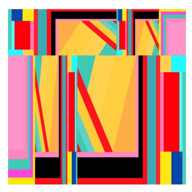 Kaynak için vektör renkli geometrik ve eğri arkaplan deseni