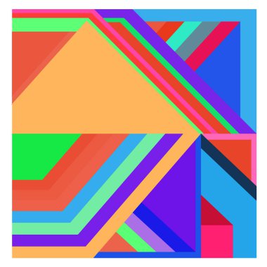 Kaynak için vektör renkli geometrik ve eğri arkaplan deseni