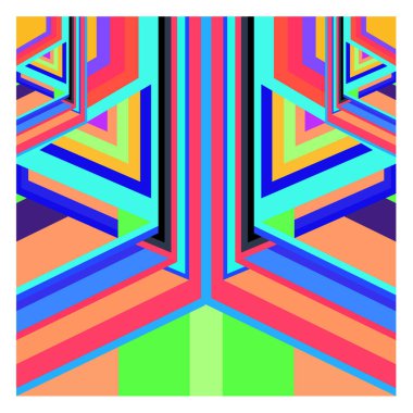 Kaynak için vektör renkli geometrik ve eğri arkaplan deseni