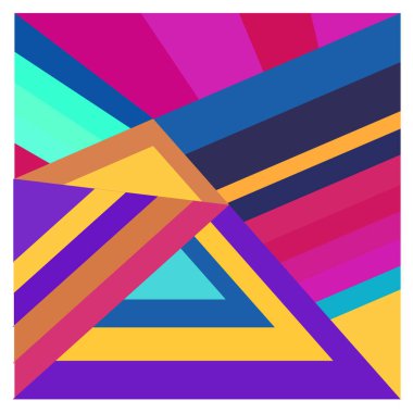 Kaynak için vektör renkli geometrik ve eğri arkaplan deseni