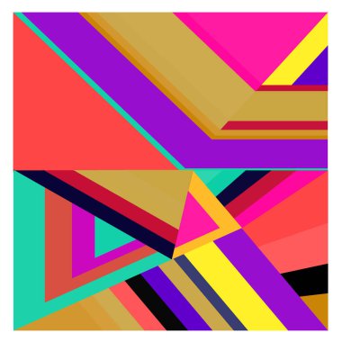 Kaynak için vektör renkli geometrik ve eğri arkaplan deseni