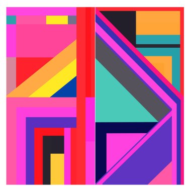 Kaynak için vektör renkli geometrik ve eğri arkaplan deseni