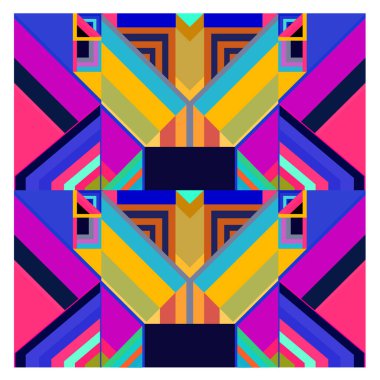 Kaynak için vektör renkli geometrik ve eğri arkaplan deseni