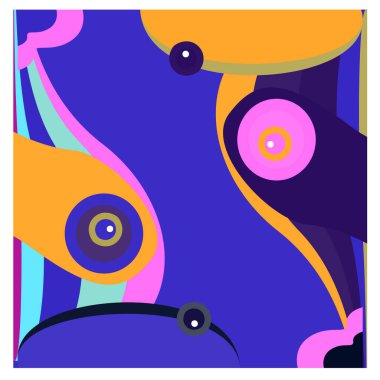 Kaynak için vektör renkli geometrik ve eğri arkaplan deseni