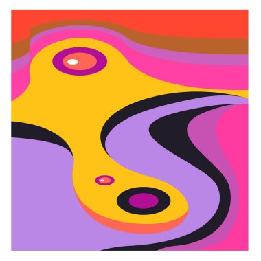 Kaynak için vektör renkli geometrik ve eğri arkaplan deseni