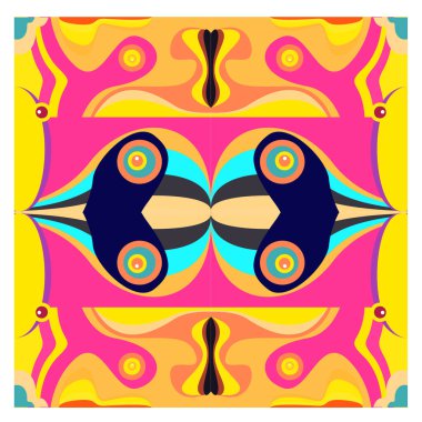 Kaynak için vektör renkli geometrik ve eğri arkaplan deseni