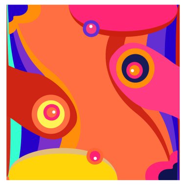 Kaynak için vektör renkli geometrik ve eğri arkaplan deseni