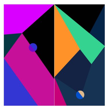 Kaynak için vektör renkli geometrik ve eğri arkaplan deseni