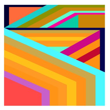 Kaynak için vektör renkli geometrik ve eğri arkaplan deseni