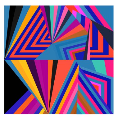 Kaynak için vektör renkli geometrik ve eğri arkaplan deseni