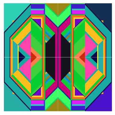 Kaynak için vektör renkli geometrik ve eğri arkaplan deseni