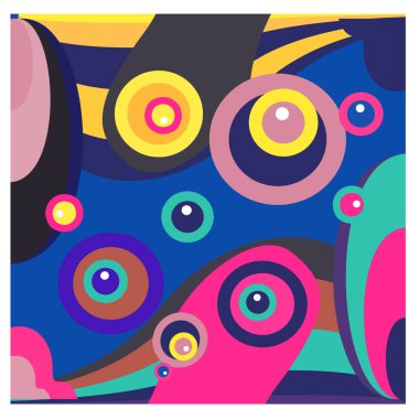 Kaynak için vektör renkli geometrik ve eğri arkaplan deseni