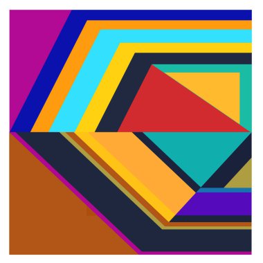 Kaynak için vektör renkli geometrik ve eğri arkaplan deseni