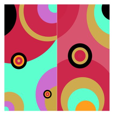 Kaynak için vektör renkli geometrik ve eğri arkaplan deseni