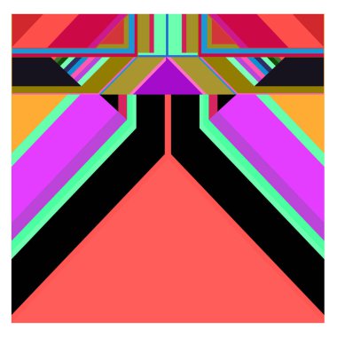 Kaynak için vektör renkli geometrik ve eğri arkaplan deseni